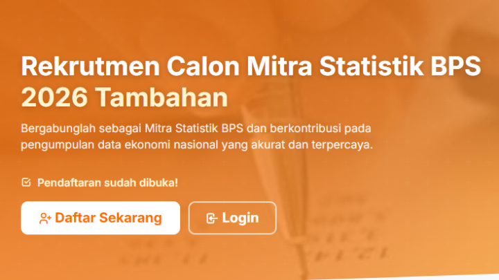 Key Discussion: Rekrutmen Mitra Statistik BPS 2026 Dibuka: Ini Jadwal, Syarat hingga Cara Daftarnya