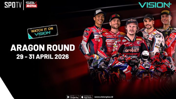 Visit Agenda: Jadwal dan Link Live Streaming WorldSBK Aragon 2026 di VISION+, Klik di Sini!