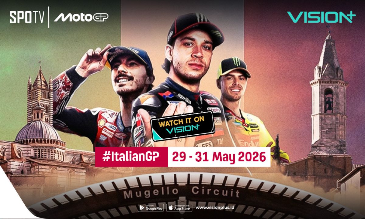 Link Live Streaming Sprint Race hingga Main Race MotoGP Italia 2026, Saksikan di VISION+!