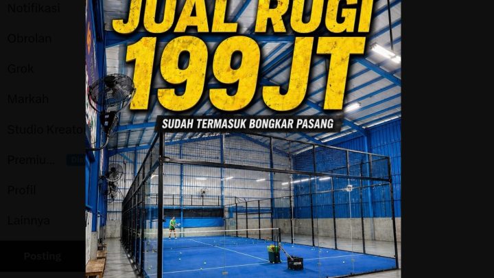 Viral Lapangan Padel Dijual Murah! Trennya Memudar?