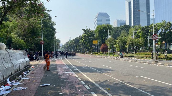 Demo Dukung Prabowo Bubar – Jalan Merdeka Selatan Jakpus Kembali Dibuka