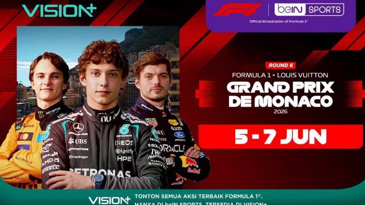 Visit Agenda: F1 GP Monako 2026 Digelar Akhir Pekan Ini, Saksikan Live Streaming di VISION+