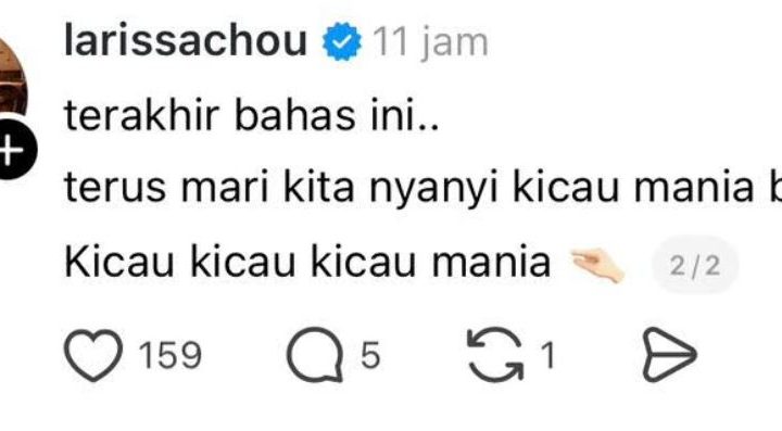 Topics Covered: Larissa Chou Geram Masa Lalunya Terus Dibahas dan Dikaitkan dengan Perceraian saat Ini