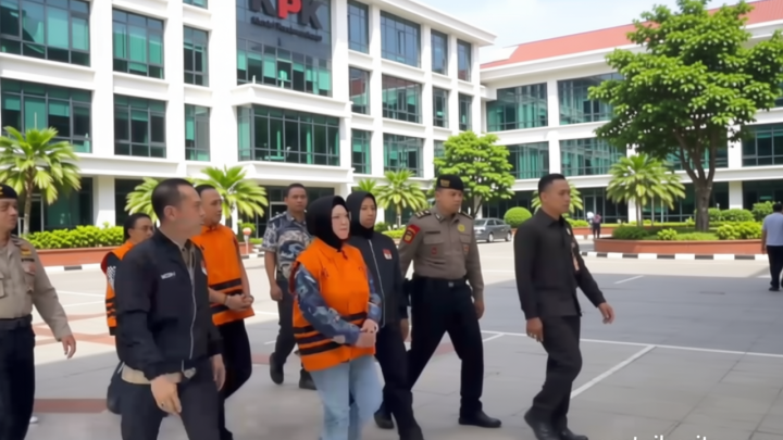 Important Visit: KPK Tahan Bupati Sukoharjo Etik, Bungkam saat Digiring ke Rutan