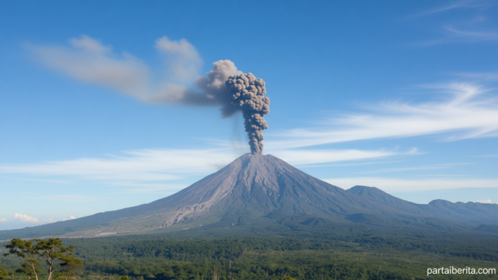 Gunung Semeru Erupsi Pagi Ini – Luncurkan Abu Vulkanik 1.200 Meter