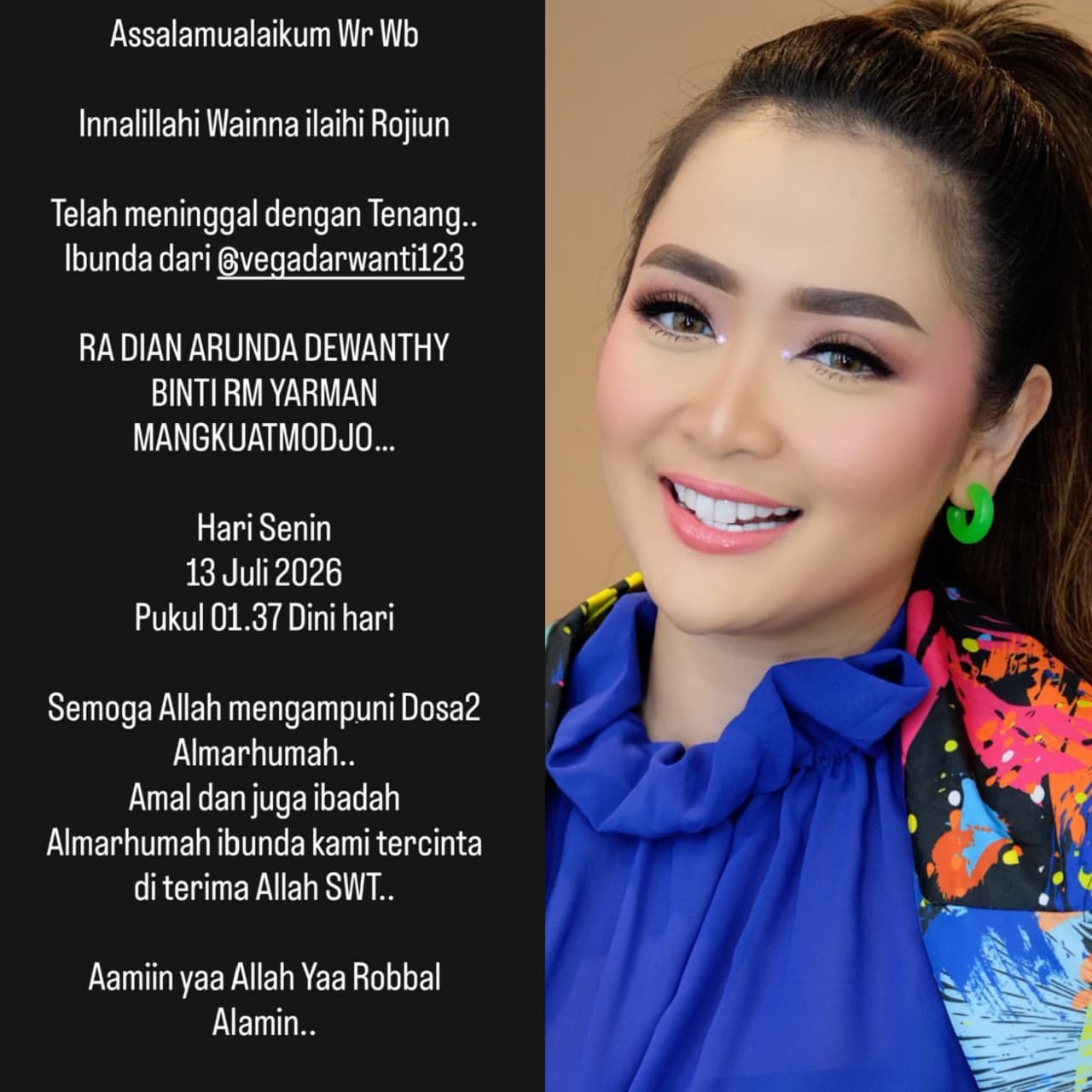 Historic Moment: ‘Ciuman’ Terakhir Ibu untuk Vega Darwanti sebelum Meninggal Dunia