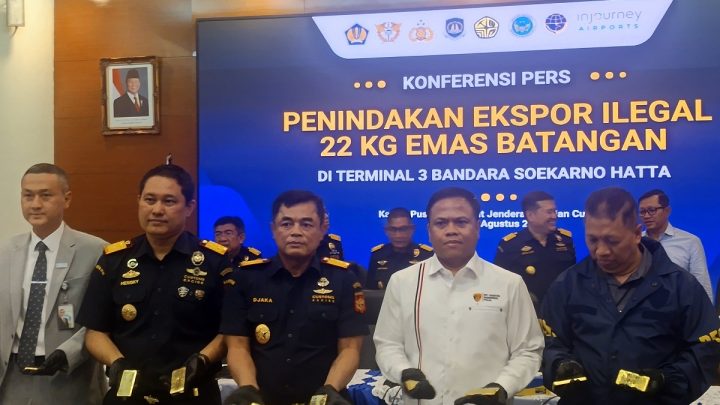 32 Kasus Ekspor Emas Ilegal Berhasil Digagalkan, Total Sitaan 248 Kg Senilai Rp846,9 Miliar