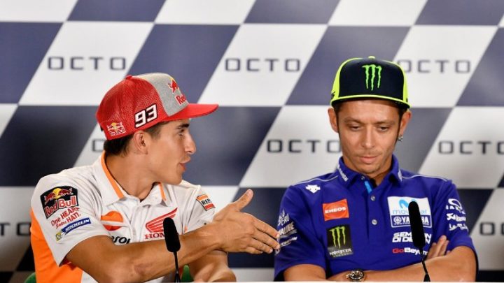 Marc Marquez soal Berdamai dengan Valentino Rossi: Sulit Cari Solusi