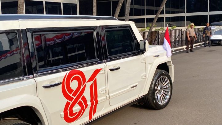 Jelang HUT Ke-81 RI, Mobil Maung Prabowo dan Gibran Dihias Nuansa Merah Putih