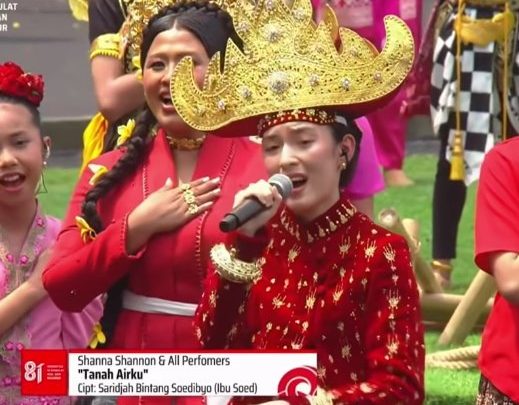 Profil dan Potret shanna shannon yang Nyanyikan Lagu Tanah Airku di Istana Negara