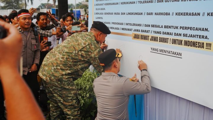 Apel Kebangsaan, TNI-Polri Ajak Ribuan Warga Jaga dan Rawat Jabar